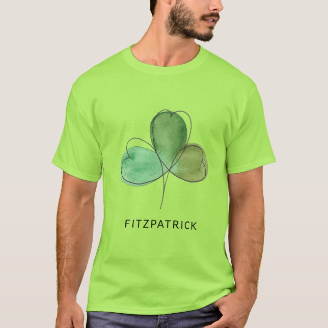 Camiseta Green Shamrock Irish Heritage (Frente)