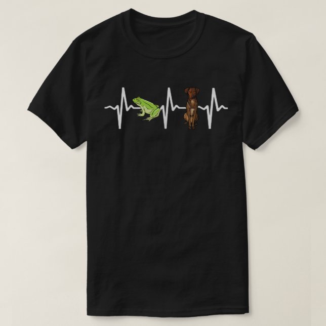 Camiseta Green Tree Frog Plott Heartbeat Dog Lover  (Frente do Design)