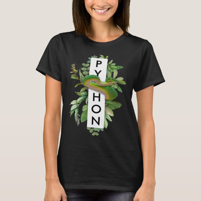 Camiseta Green Tree Python Tropical Print (Frente)