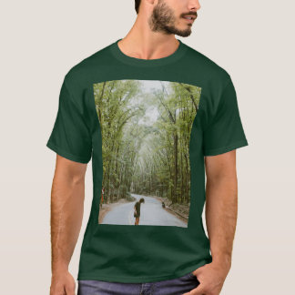 Camiseta Green Trees Plant Nature Forest Road
