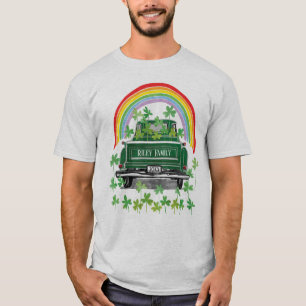 Camiseta Green Vintage Truck Shamrock Nome do Arco-Íris