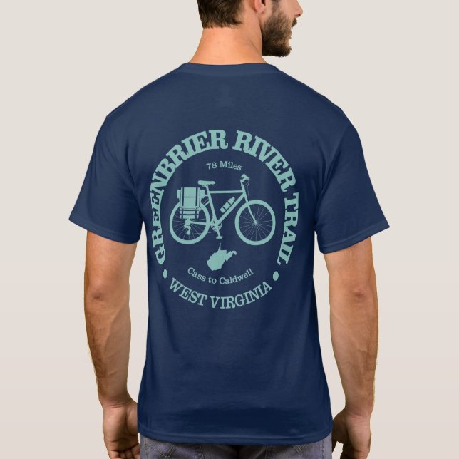 Camiseta Greenbrier River Trail (cycling) (Verso)
