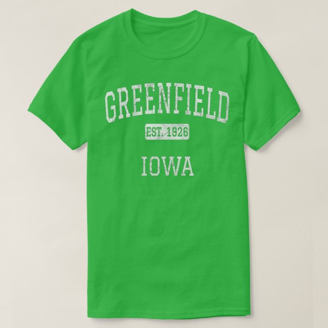 Camiseta Greenfield Iowa Adair County IA Vintage (Frente do Design)
