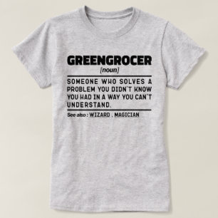Camiseta Greengrocer Noun Legal Vegetais e Vendedor de Frut