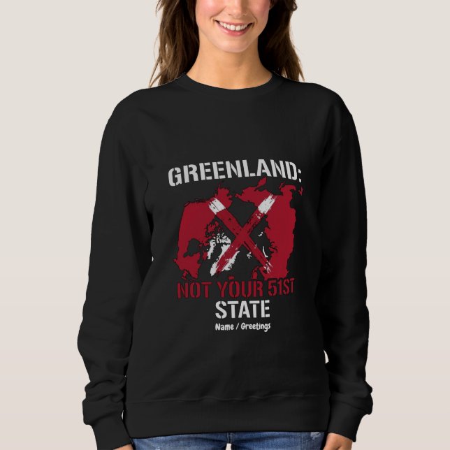 Camiseta Greenland Sovereignty Not Your 51st State Arctic  (Frente)