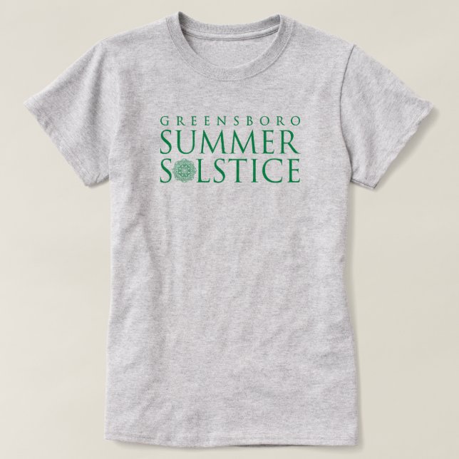 Camiseta Greensboro Summer Solstice Verde Simples sobre Cin (Frente do Design)