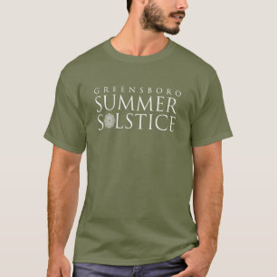 Camiseta Greensboro Summer Solstício Simples Fadiga Verde