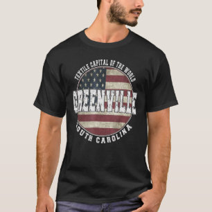 Camiseta Greenville Carolina do Sul Vintage - bandeira amer
