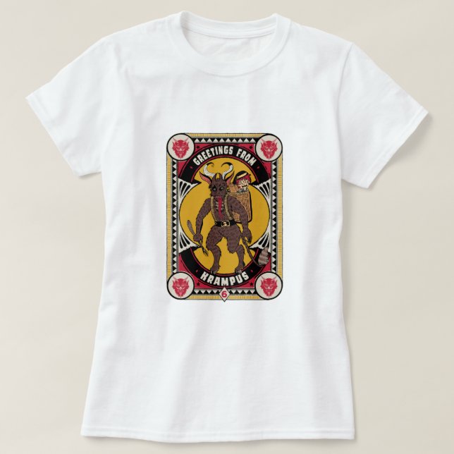 CAMISETA GREETING DE KRAMPUS (Frente do Design)