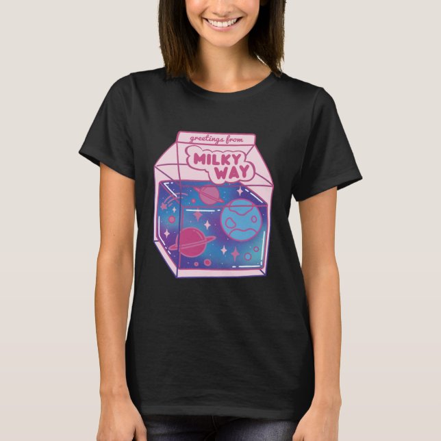 Camiseta Greetings From The Milky Way Galaxy Milky Way (Frente)