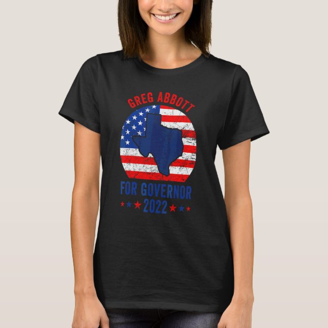 Camiseta Greg Abbott Texas Eleição do Governador 2022 Repub (Frente)