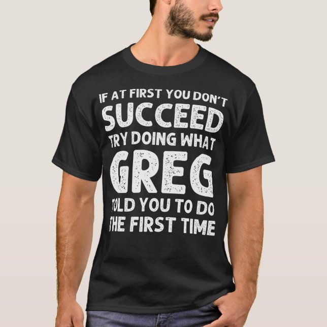 Camiseta Greg Gift Name Personalizado Birthday Funny Christ (Frente)