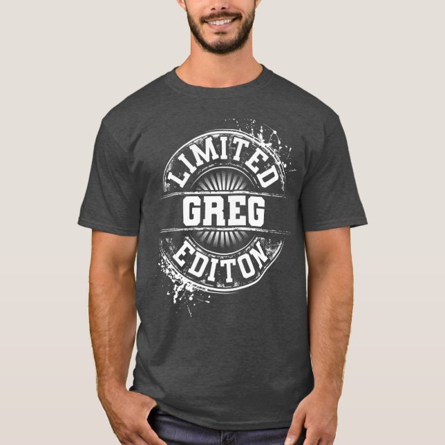 Camiseta GREG Limited Edition Nome Personalizado Funny (Frente)