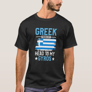 Camiseta Grego Da Minha Cabeça Ao Meu Bandeira Grego De Gyr