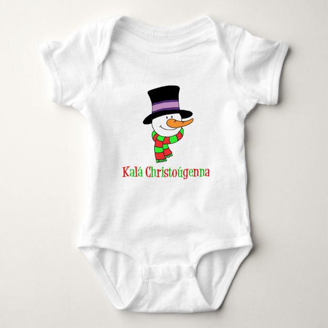 Camiseta Grego de Natal Snowman (Frente)