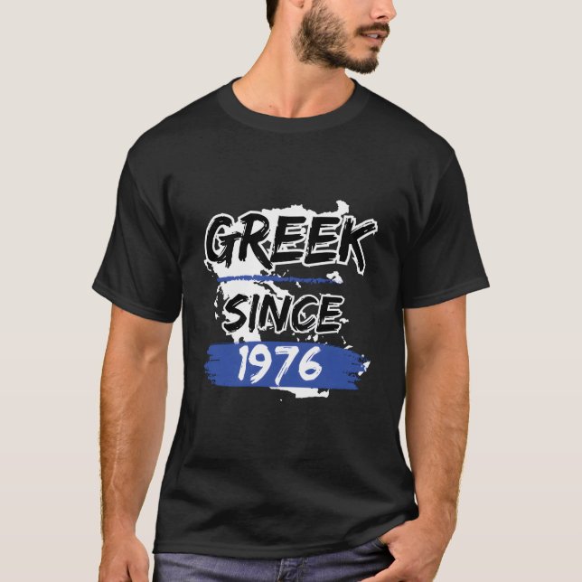 Camiseta Grego Desde 1976 Mapa da Grécia Grego (Frente)