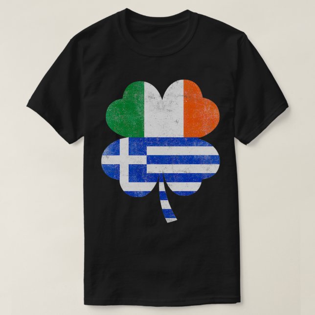 Camiseta Grego - Grécia irlandesa do Shamrock Irlanda Rua d (Frente do Design)
