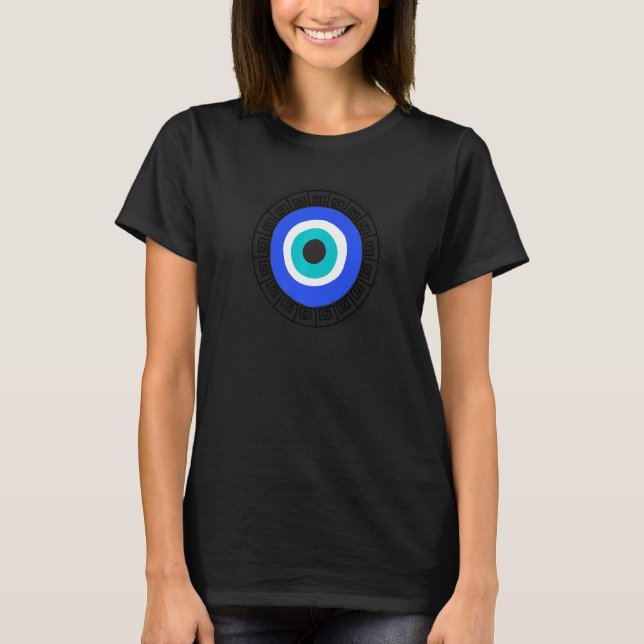 Camiseta Grego Mau Olho No Círculo-Chave Grego - Chave Greg (Frente)