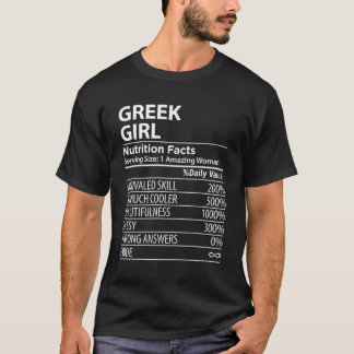 Camiseta Grego Moça Nutrição Fala Grécia Engraçada De Mulhe