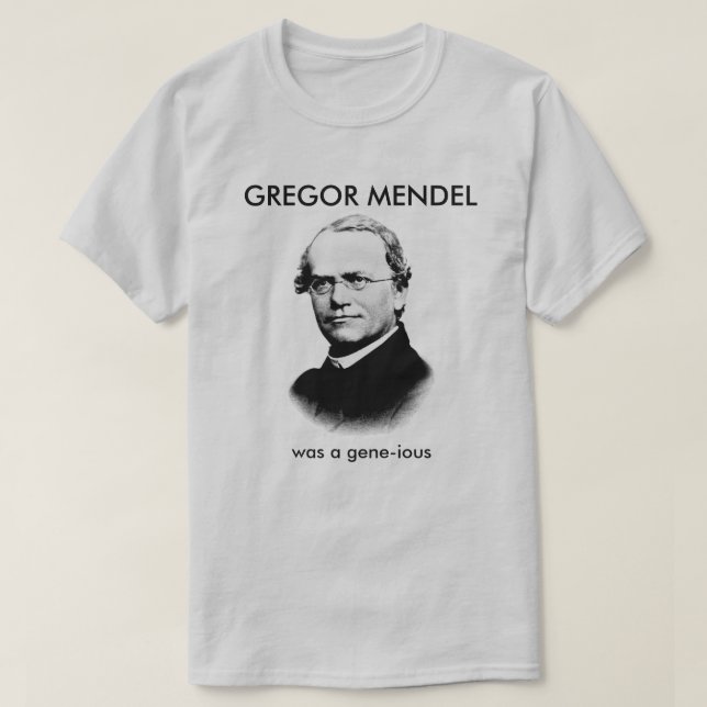 Camiseta Gregor Mendel era um Gene (Frente do Design)