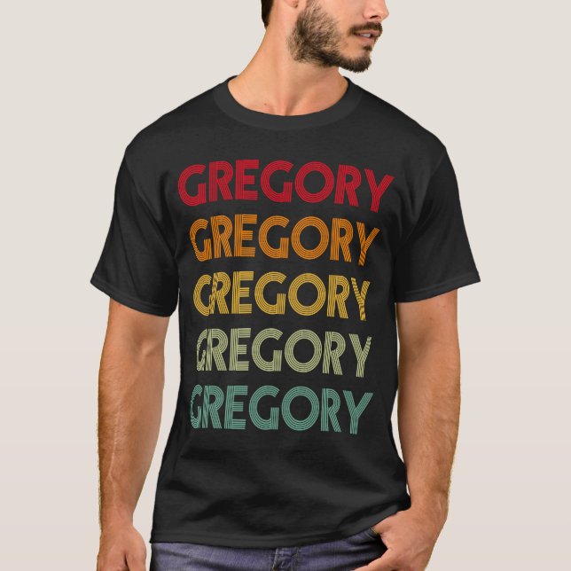 Camiseta Gregory Retro  Name Humor Nickname (Frente)