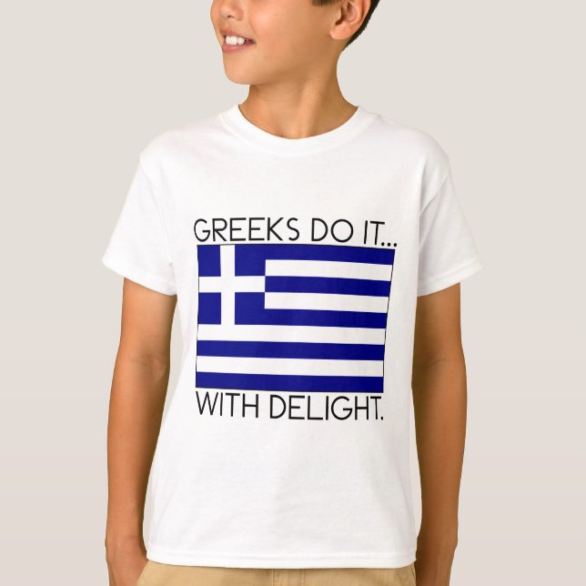 Camiseta Gregos Fazem Isto... Com Prazer. (Frente)