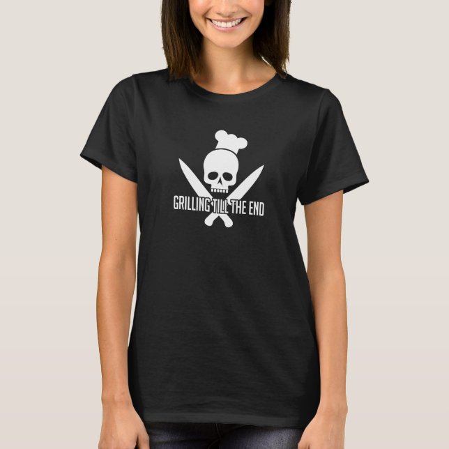 Camiseta Grelha Até Todos Os Crânios De Eternidade Com Chef (Frente)