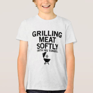 Camiseta Grelha De Carne Suave Com As Suas Tintas, Peça Eng