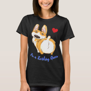 Camiseta Grelha de Corgi em Torno da Rainha Melhor Twerk 91