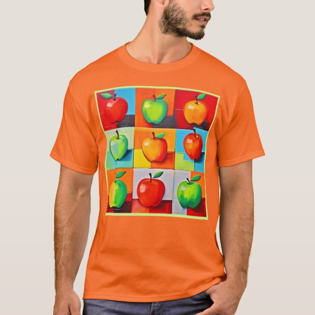 Camiseta Grelha de Maçã Colorida (Frente)