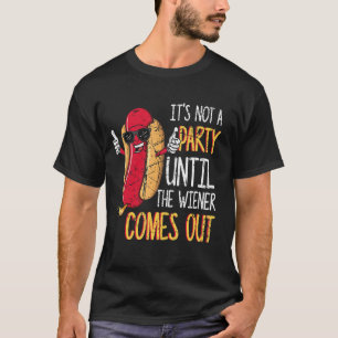 Camiseta Grelha de Vintagem de Cachorro Quente