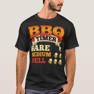 Camiseta Grelha do Bebendo da Cerveja do Timer do churrasco