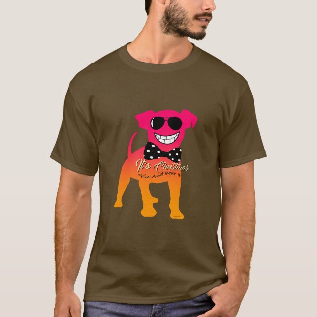 Camiseta Grelha E Ursa - É Castanho-De-NATAL (Frente)