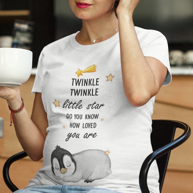 Camiseta Grelha, Grelha Pequena Estrela para o Pinguim do S (Twinkle, Twinkle Little Star for Sleep Penguin Tri-Blend Shirt)