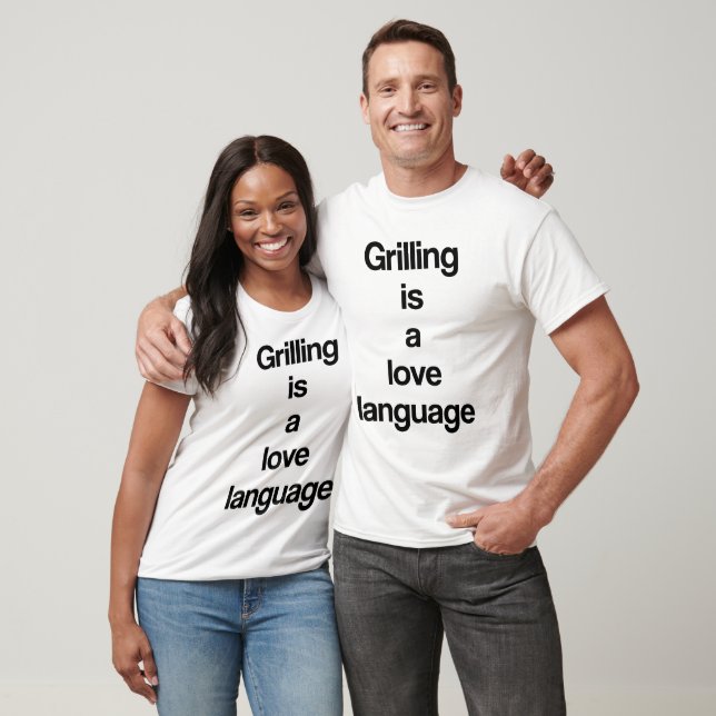 Camiseta Grelhar é uma linguagem do amor (Unissex)