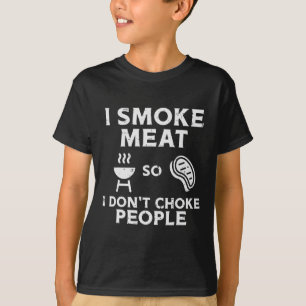 Camiseta Grelhe Carne Para Não Sufocar Pessoas Diversão Bbq