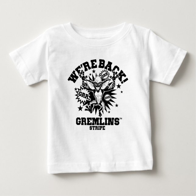 Camiseta Gremlins | Stripe Estamos de volta (Frente)