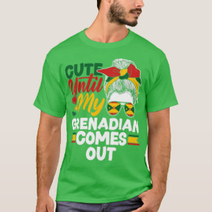 Camiseta Grenada Grenada Flag Cute Até Meu Grenadiano Com