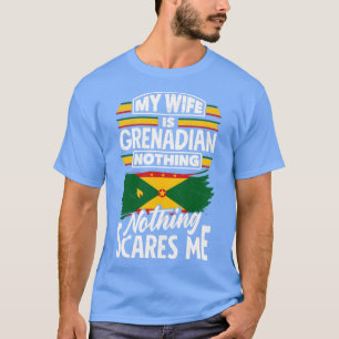 Camiseta Grenada Grenadian Grenadian Flag My Wife Is Grenad