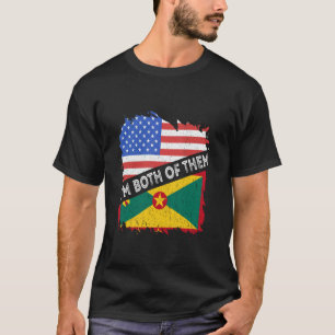 Camiseta Grenada Vintage Eu sou ambos um Granadino da Améri