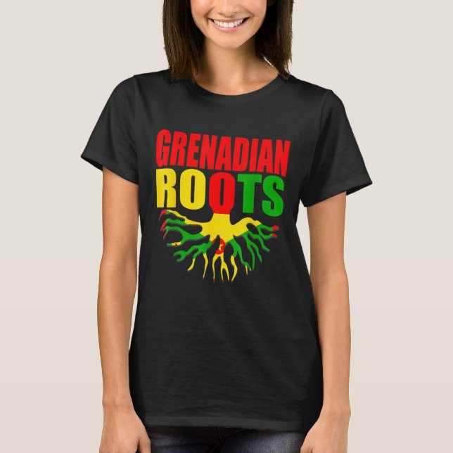 Camiseta Grenadian Roots Grenada Pride Flag (Frente)