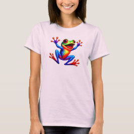 Camiseta Grenouille cartoon joyeuse aux couleurs éclatantes