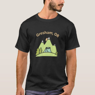 Camiseta Gresham Ou Montanhas Subindo Campos E Para Fora