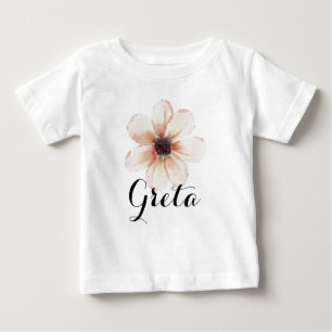 Camiseta Greta Nome Bebês Meninas Revelam Bebê Recém-Nascid