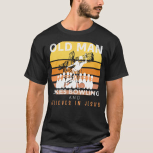 Camiseta Greve de Fé: Velho Engraçado Rola com Jesus e