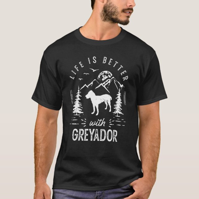 Camiseta Greyador Life Melhor Mãe Pai Cão (Frente)