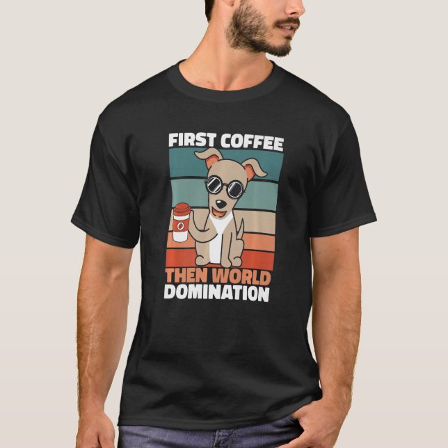 Camiseta Greyhound Coffee Pet Dog Raça Greyhound (Frente)