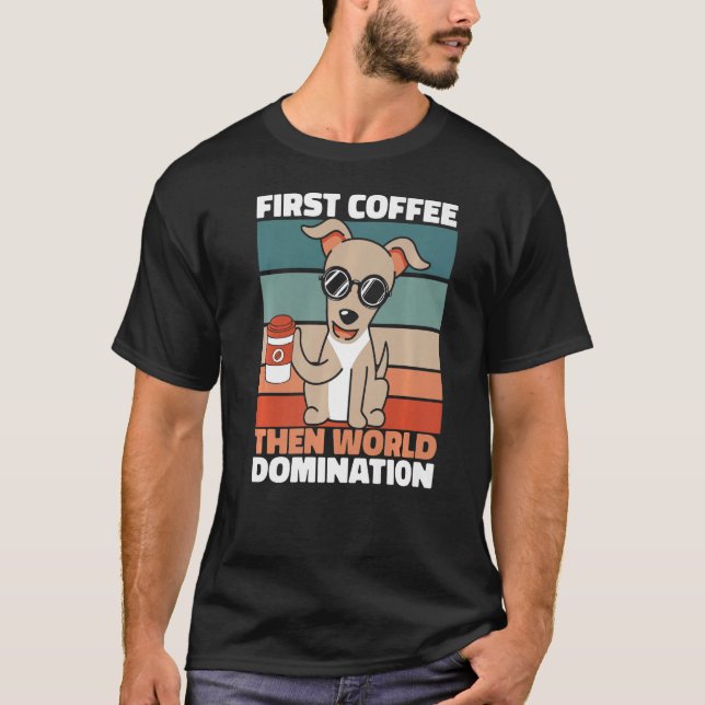 Camiseta Greyhound Coffee Pet Dog Raça Greyhound (Frente)