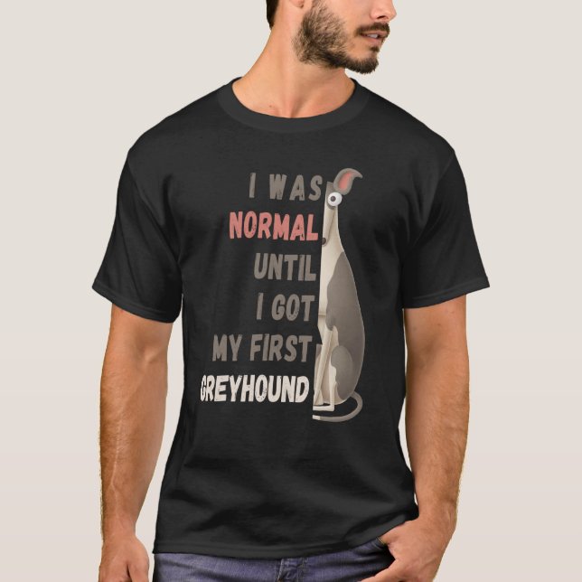 Camiseta Greyhound deve apresentar zoomie de pata-cão prese (Frente)