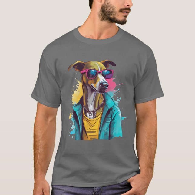 Camiseta Greyhound Dog Raça para um presente de Greyhound L (Frente)